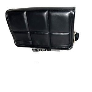 Amanda Uprichard Quilted Belt Bag Faux Leather Black New with tags